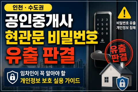 인천·수도권 공인중개사 현관문 비밀번호 유출 판결 – 임차인이 꼭 알아야 할 개인정보 보호 실용 가이드