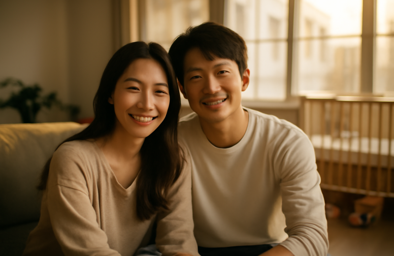 인천 검단신도시 신혼부부 육아친화 공공임대주택 내부에서 미소 짓는 부부