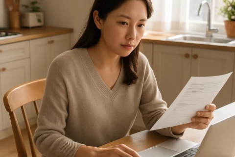 인천 국공립 어린이집 대기 신청을 온라인으로 진행 중인 엄마