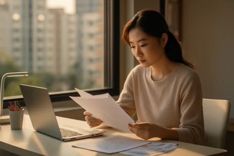 인천 미추홀구 학군 학원가 정보를 검토하는 학부모 모습