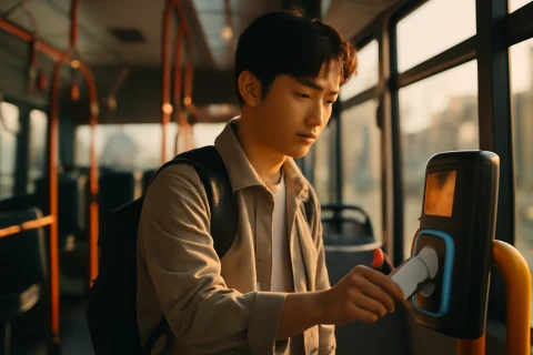 인천 버스 환승 할인 교통카드 하차 태그 장면