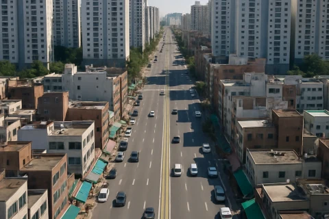 인천 서구 지구단위계획 대상 구역 일대 항공 전경