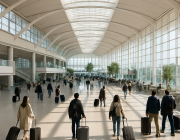 인천공항 1터미널과 2터미널 비교 – 넓고 밝은 공항 출국장 내부 풍경