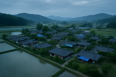 인천 강화군 농촌 마을 전경, 대남방송 피해지원금 관련 접경지역