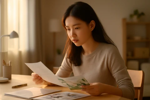 인천 남동구 구월동 학원가 정보를 검토하는 학부모 장면