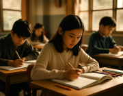 인천 남동구 독후감 독후화 공모전 참여 어린이들이 책을 읽고 글을 쓰는 장면