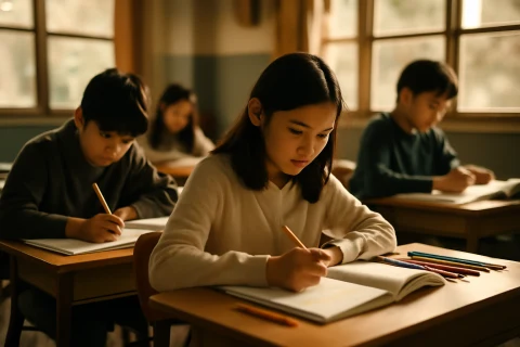 인천 남동구 독후감 독후화 공모전 참여 어린이들이 책을 읽고 글을 쓰는 장면