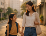 인천 남동구 학군 이사 고민 학부모 모녀 골목 산책 장면
