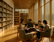 인천 공립 도서관 독서 프로그램에 참여하는 시민들의 따뜻한 모습