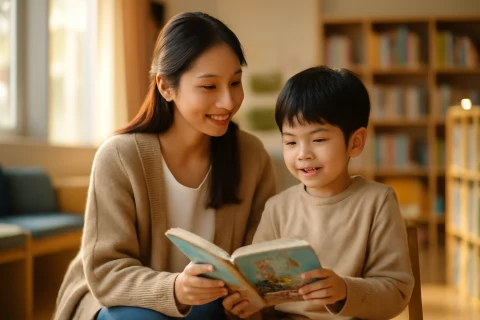 인천 미추홀구 다함께돌봄센터에서 아이와 함께하는 엄마의 따뜻한 돌봄 장면