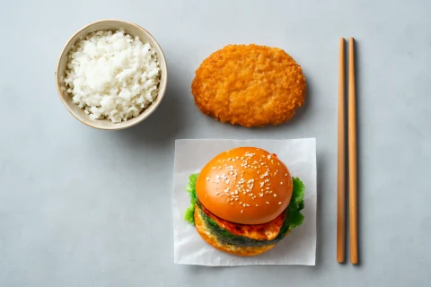 인천 미추홀구 숨은 맛집 한식 돈가스 버거 음식 플랫레이