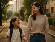 인천 미추홀구 학군 학원가 이사 고민하는 학부모와 아이 등하굣길 장면