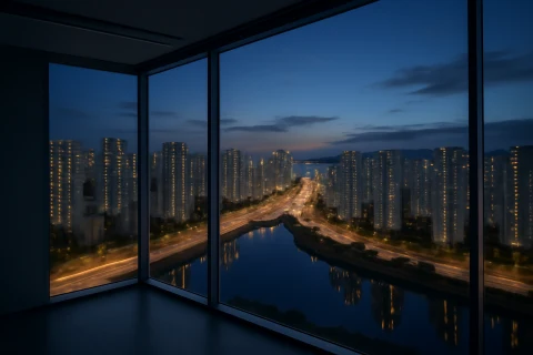 인천 검단 영종 신도시 신청사 건립 현황 항공뷰