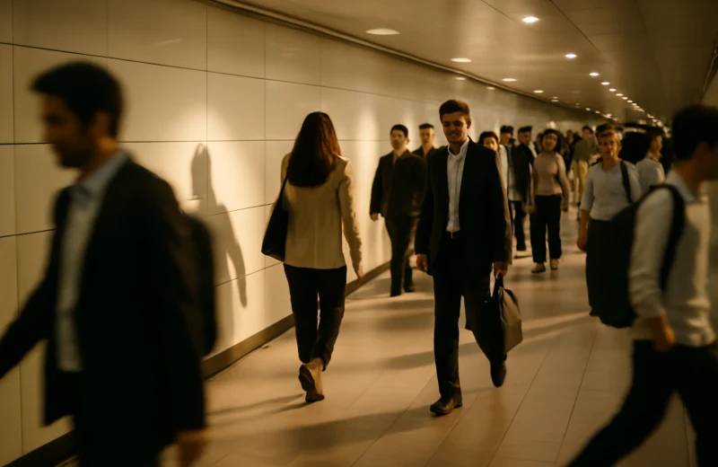 인천 지하철 1호선 2호선 환승 통로를 이용하는 시민들