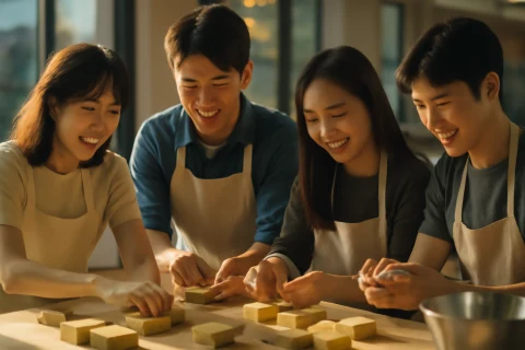인천 영종구 자원봉사센터 원데이 봉사체험 친환경 비누 만들기 활동 장면