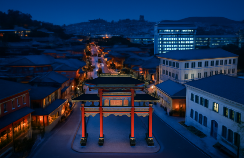 인천 차이나타운 개항로 드론 항공 야경 관광 코스