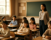 인천 학교 교실에서 수업 중인 학생들과 교사의 모습