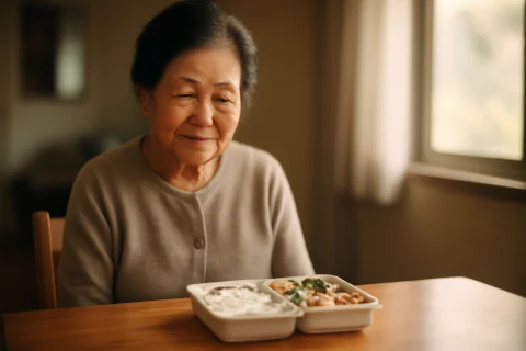 인천 홀몸 어르신 무료 도시락 복지 지원 따뜻한 식사 장면