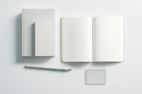 인천 검단구 도서관 이용 관련 책과 도서관 카드 플랫레이