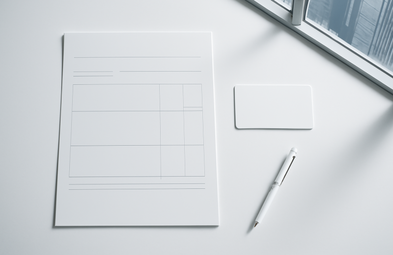 인천 서구 에너지 바우처 신청 서류와 바우처 카드가 놓인 흰 책상