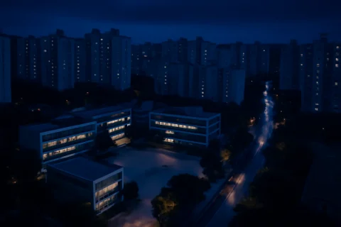 인천 남동구 구월동·서창동 초등학교 주변 아파트 단지 항공 뷰