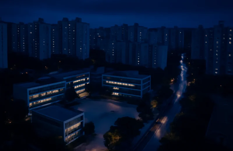인천 남동구 구월동·서창동 초등학교 주변 아파트 단지 항공 뷰