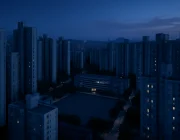 인천 남동구 서창동·논현동 아파트 단지와 초등학교 운동장 항공 전경