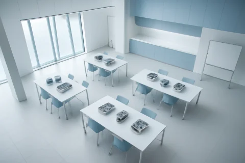 인천 제물포AI융합교육센터 학생 탐구교실 교구와 실습 공간