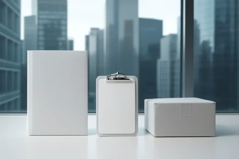 인천 검단구 자재관리 채용 서류와 물류 상자